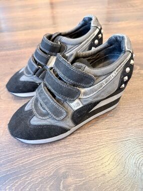 ASH distressed wedgie sneakers, NWOT, sz 37